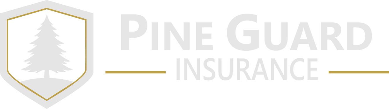 Pine Guard Insurance logo with a pine tree inside a shield on the left and the name on the right,